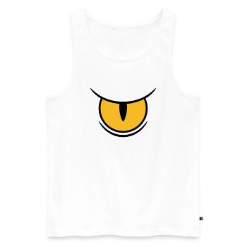 Big Reptile's Eye - Männer Premium Bio Tank Top - Weiß - Vorne - AI Model Male 178 light (178cm)