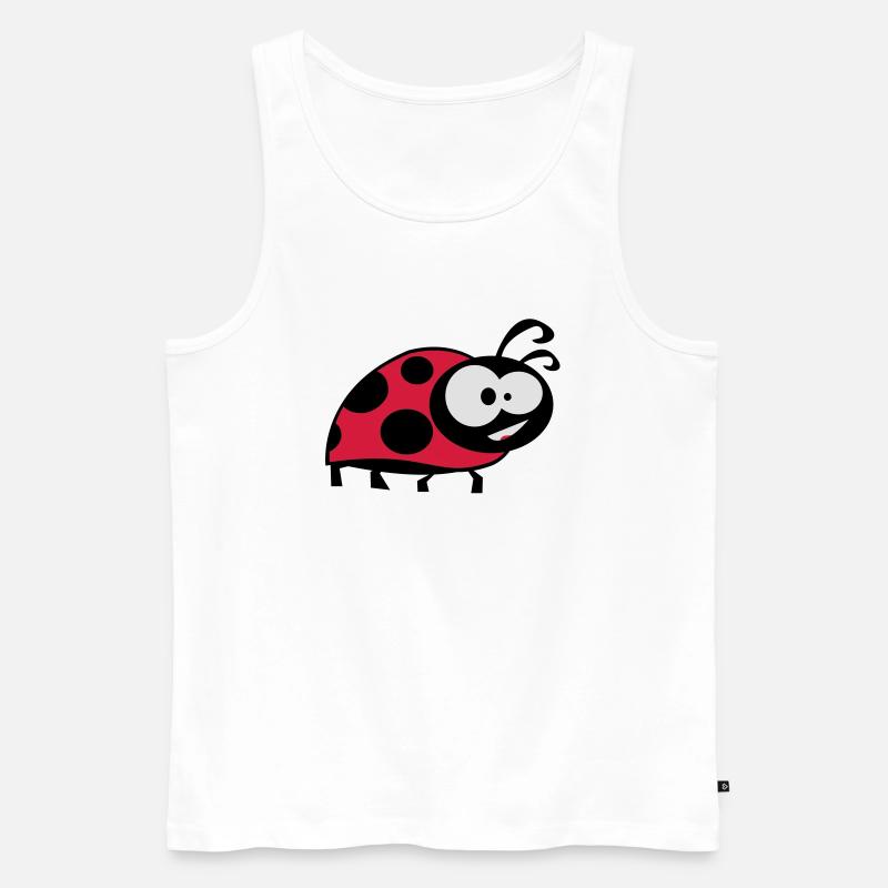 ladybug der Marienkäfer - Männer Premium Bio Tank Top - Weiß