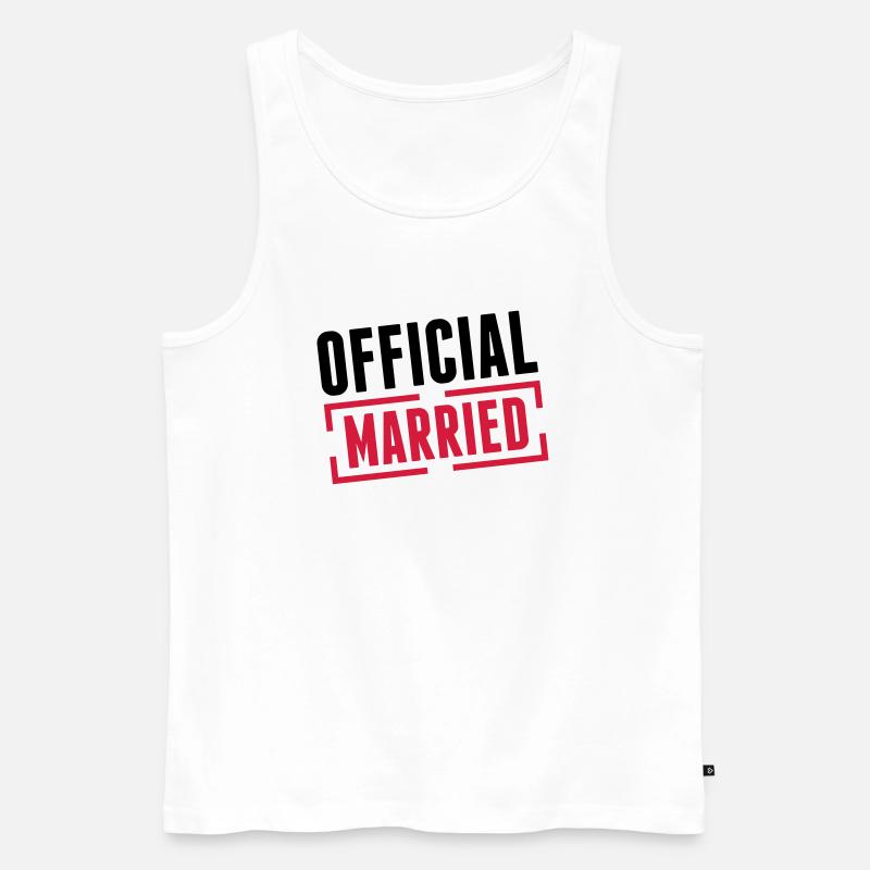 married_official_bx2 - Männer Premium Bio Tank Top - Weiß