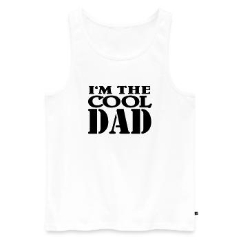 I'm the cool Dad - Männer Premium Bio Tank Top - Weiß - Vorne - AI Model Male 178 light (178cm)