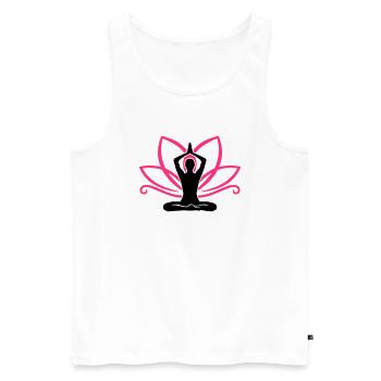 Meditation - Débardeur bio Premium Homme - blanc - Devant - Michal (187cm)