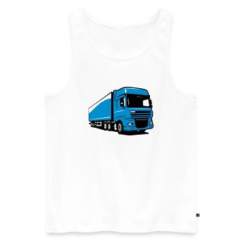 Robot de camion camion - Débardeur bio Premium Homme - blanc - Devant - Michal (187cm)