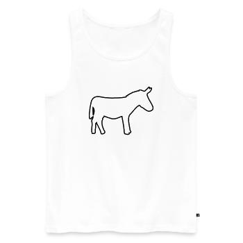 esel logo zeichnung - Männer Premium Bio Tank Top - Weiß - Vorne - Michal (187cm)
