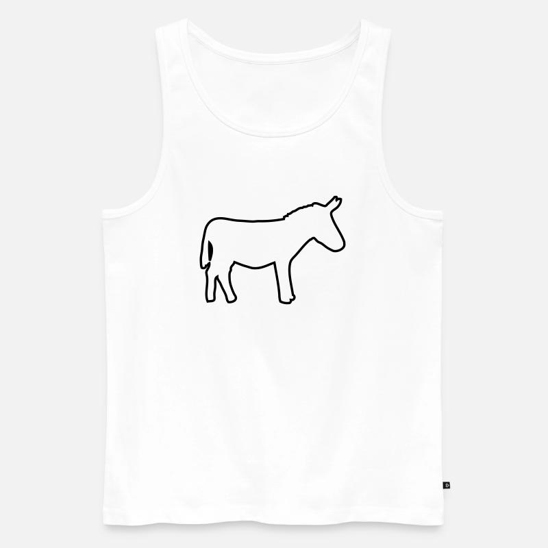 Dessin de logo d’âne - Débardeur bio Premium Homme - blanc
