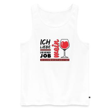 wein arbeit kann spuren enthalten kollegen lehre - Männer Premium Bio Tank Top - Weiß - Vorne - Michal (187cm)