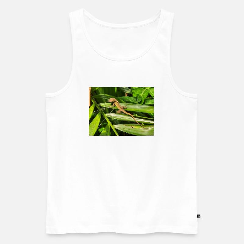 Eidechse - Männer Premium Bio Tank Top - Weiß