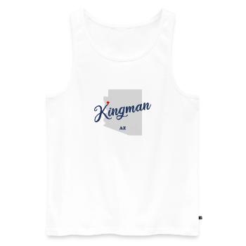 Kingman - Arizona - États-Unis - États-Unis d’Amérique - Débardeur bio Premium Homme - blanc - Devant - AI Model Male 178 light (178cm)