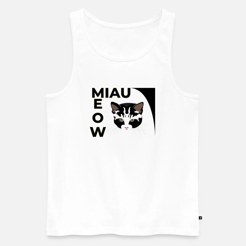 KÄTZCHEN - Männer Premium Bio Tank Top - Weiß