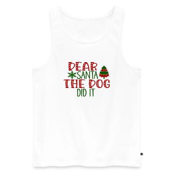 Cher Père Noël, le chien l’a fait - Débardeur bio Premium Homme - blanc - Devant - Michal (187cm)