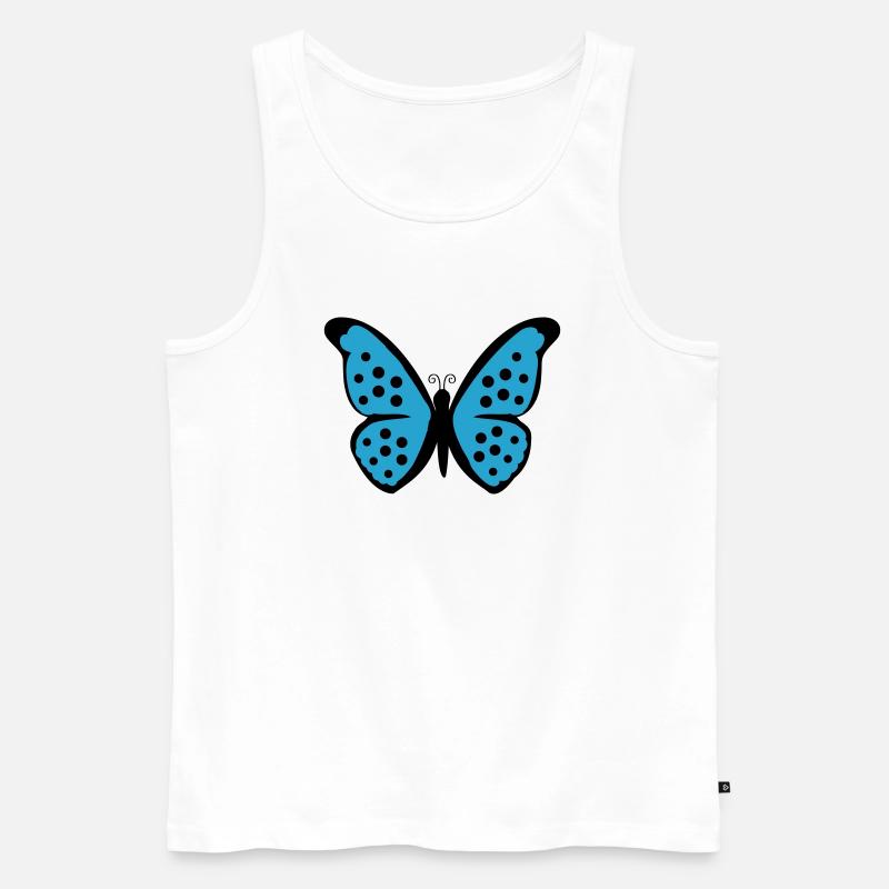 Schmetterling - Männer Premium Bio Tank Top - Weiß