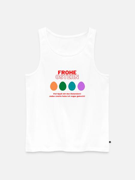 Rohe Oster Eier - Männer Premium Bio Tank Top - Weiß