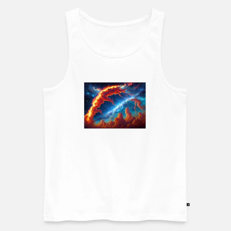 blue red sky - Männer Premium Bio Tank Top - Weiß