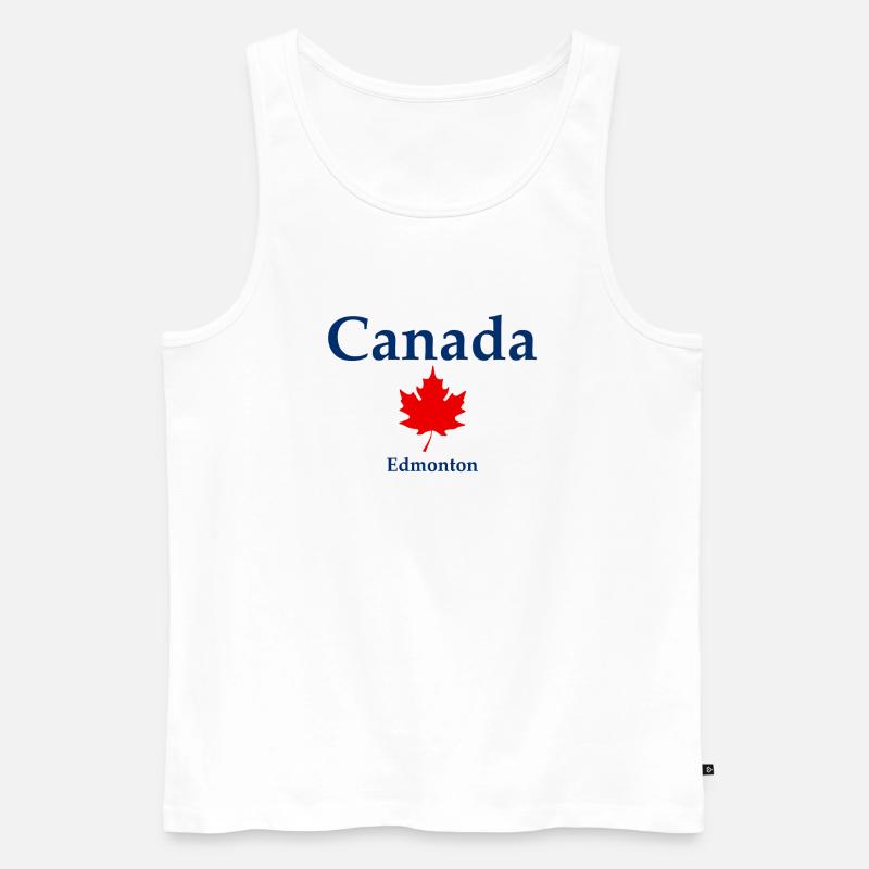 Edmonton - Alberta - Canada - Kanada - Männer Premium Bio Tank Top - Weiß