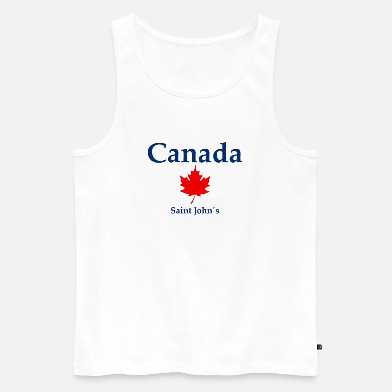 Saint John´s - Canada - Kanada - Männer Premium Bio Tank Top - Weiß