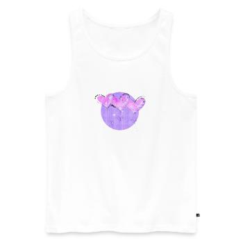 Dancing Hearts - Men's Premium Organic Tank Top - white - Front - Michal (187cm)