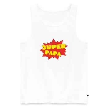 Dad - Men's Premium Organic Tank Top - white - Front - AI Model Male 178 light (178cm)