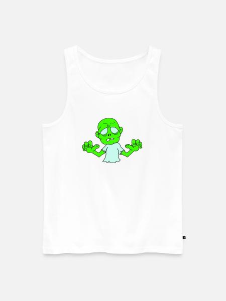 Zombie - Men's Premium Organic Tank Top - white