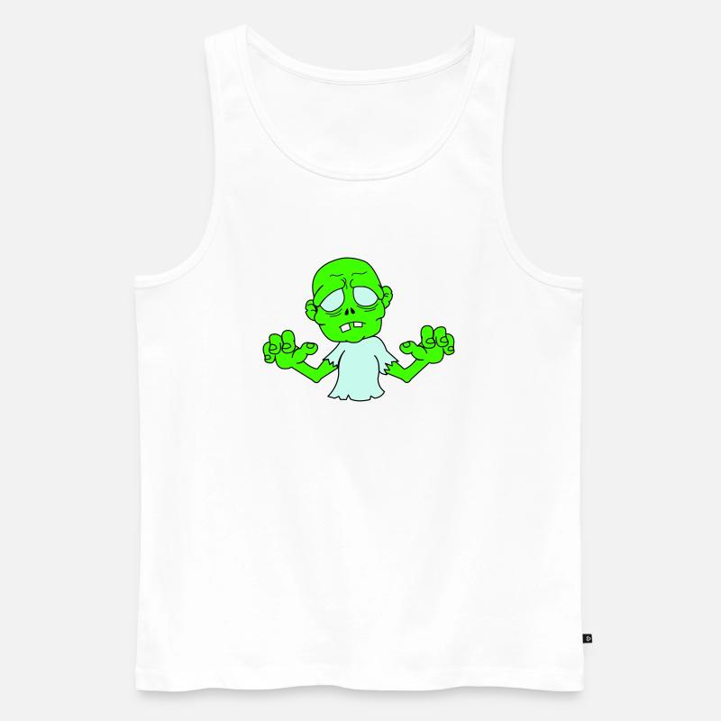 Zombie - Männer Premium Bio Tank Top - Weiß