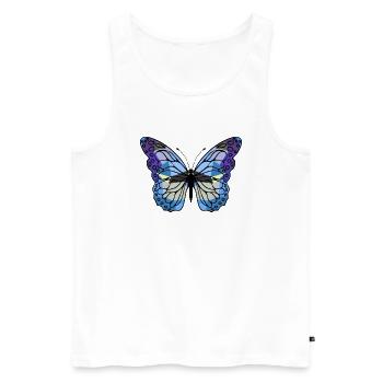 Schmetterling - Männer Premium Bio Tank Top - Weiß - Vorne - Michal (187cm)