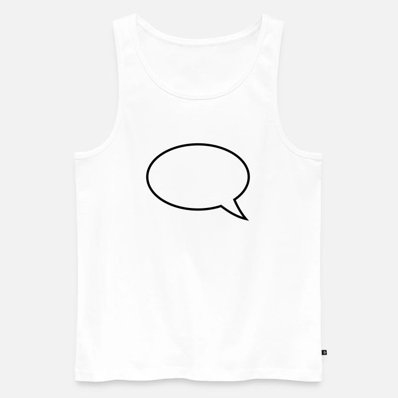 Conception de bulles de dialogue - Débardeur bio Premium Homme - blanc