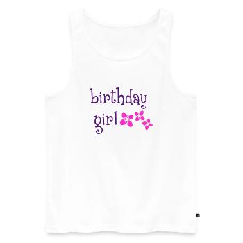"Birthday Girl" - Débardeur bio Premium Homme - blanc - Devant - Michal (187cm)