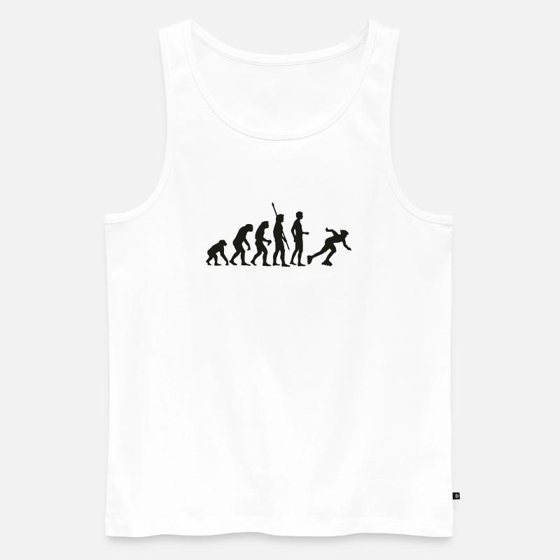 evolution_inliner - Männer Premium Bio Tank Top - Weiß