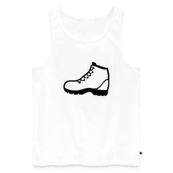 Hiking boots - Men's Premium Organic Tank Top - white - Front - AI Model Male 178 light (178cm)