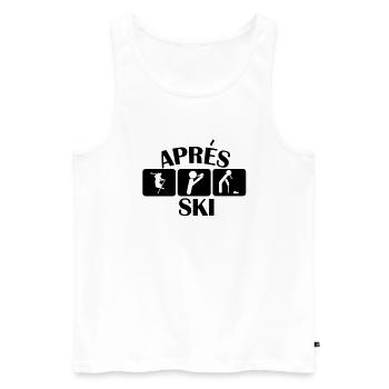 APRES SKI, Skihütte, Ski, Snowboard,PARTY,0815 - Männer Premium Bio Tank Top - Weiß - Vorne - Michal (187cm)