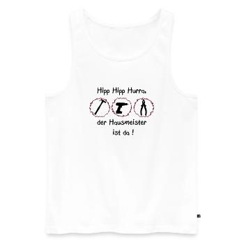 hausmeister - Männer Premium Bio Tank Top - Weiß - Vorne - Michal (187cm)