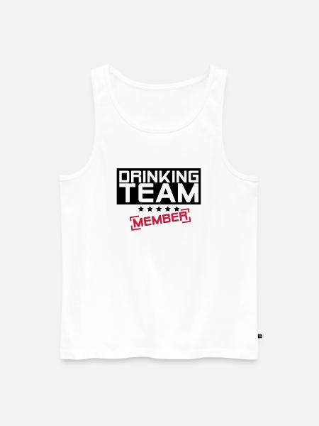 drinking_team_member_f2 - Men's Premium Organic Tank Top - white