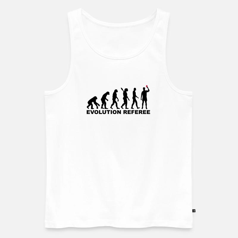 Evolution Referee - Men's Premium Organic Tank Top - white