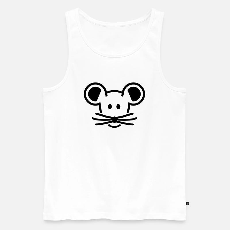 Maus - Männer Premium Bio Tank Top - Weiß