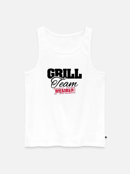 grill_team_member_su2 - Männer Premium Bio Tank Top - Weiß