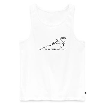 Paragliding vom Berg - Männer Premium Bio Tank Top - Weiß - Vorne - Michal (187cm)