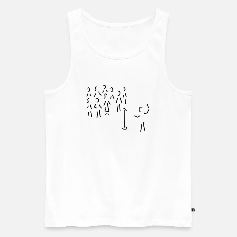 chor-gesang mit dirigent - Männer Premium Bio Tank Top - Weiß