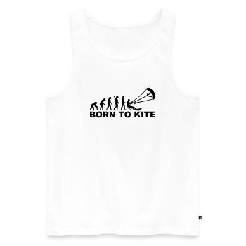 Kitesurfen - Männer Premium Bio Tank Top - Weiß - Vorne - AI Model Male 178 light (178cm)
