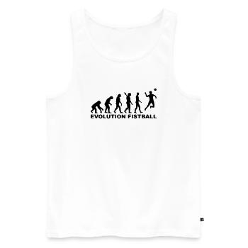 Faustball - Männer Premium Bio Tank Top - Weiß - Vorne - AI Model Male 178 light (178cm)