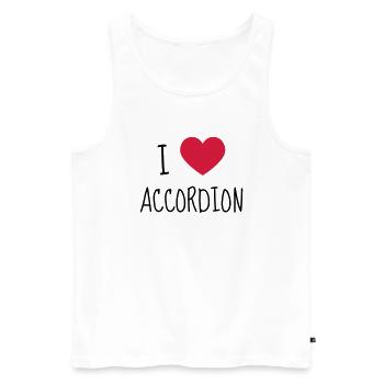 Accordéon Accordéoniste Musique Musicien Concert - Débardeur bio Premium Homme - blanc - Devant - Michal (187cm)
