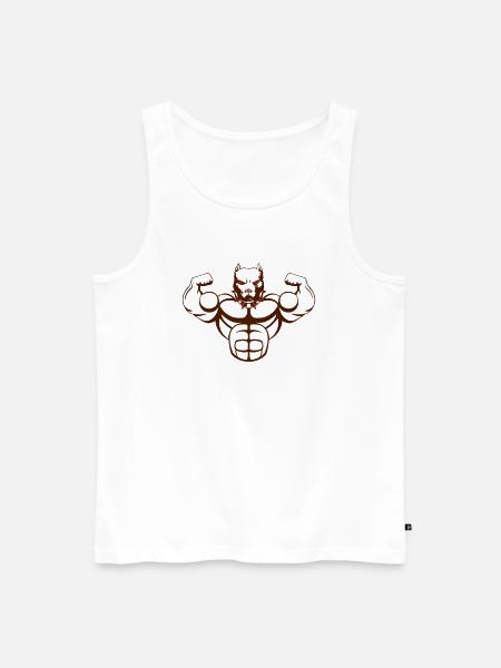 strong dog_02 - Männer Premium Bio Tank Top - Weiß