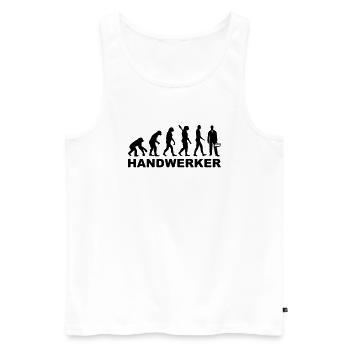 Handwerker - Männer Premium Bio Tank Top - Weiß - Vorne - AI Model Male 178 light (178cm)