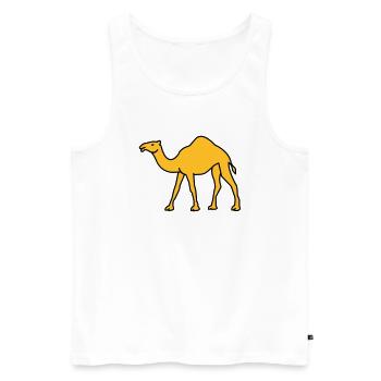 kamel_02 - Männer Premium Bio Tank Top - Weiß - Vorne - Michal (187cm)