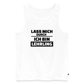 Lehrling - Männer Premium Bio Tank Top - Weiß - Vorne - Michal (187cm)