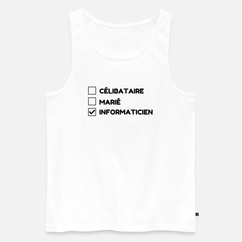 Computer / Informatiker / Aussenseiter / Ingenieur - Männer Premium Bio Tank Top - Weiß