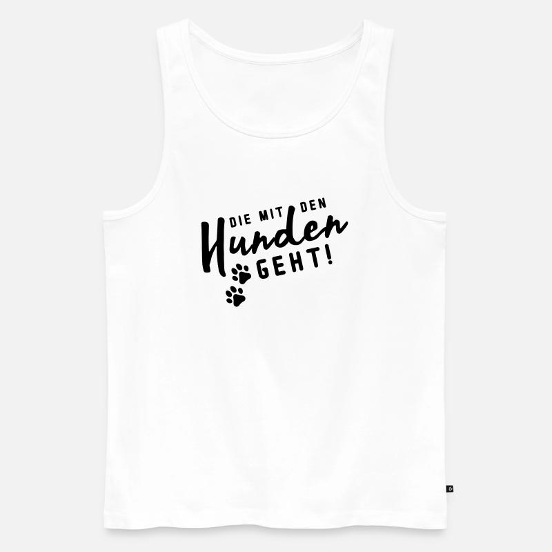die mit den hunden geht - Männer Premium Bio Tank Top - Weiß