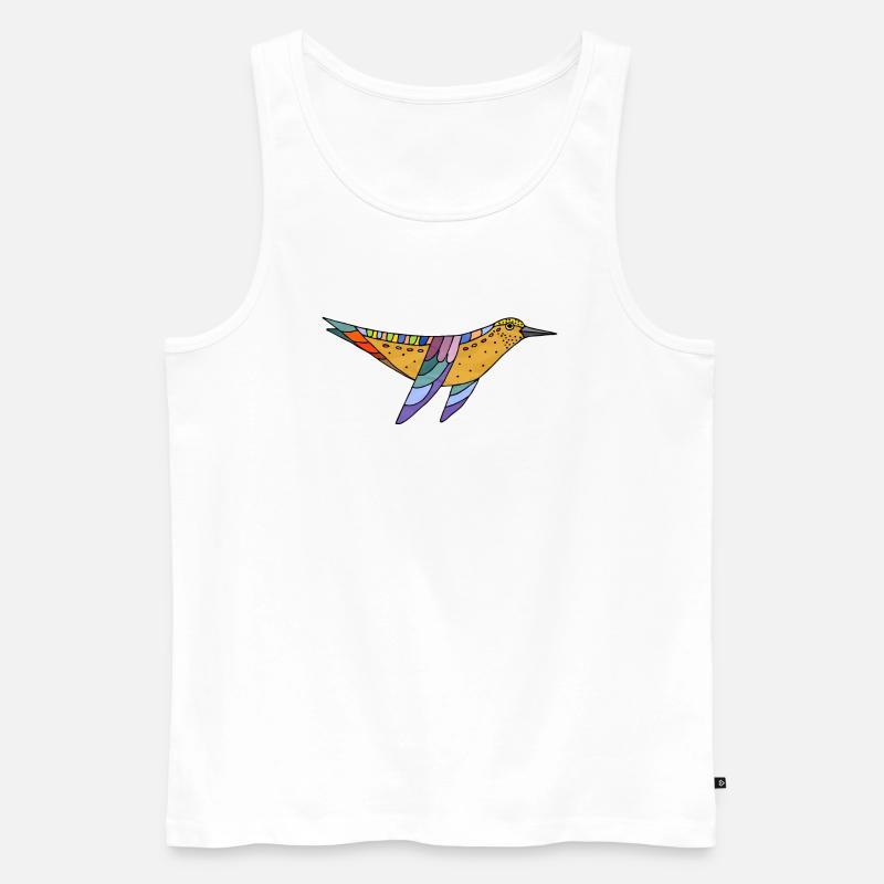Vogel - Männer Premium Bio Tank Top - Weiß