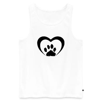 Chien chien - Débardeur bio Premium Homme - blanc - Devant - Michal (187cm)