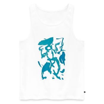 Aquarell Abstrakt - Männer Premium Bio Tank Top - Weiß - Vorne - AI Model Male 178 light (178cm)