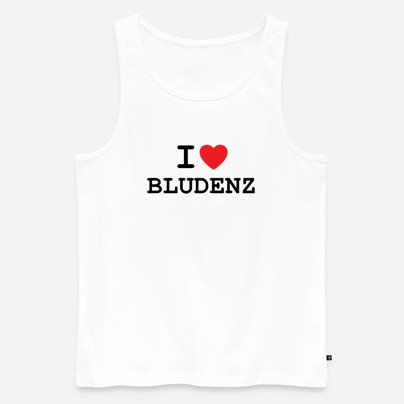I love Bludenz - Ich liebe Bludenz Shirt - Männer Premium Bio Tank Top - Weiß