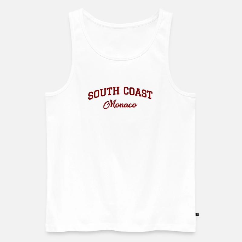 SÜDKÜSTE Monaco - Männer Premium Bio Tank Top - Weiß