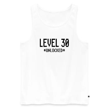 30e anniversaire 30 ans de jeu de gamer - Débardeur bio Premium Homme - blanc - Devant - Michal (187cm)